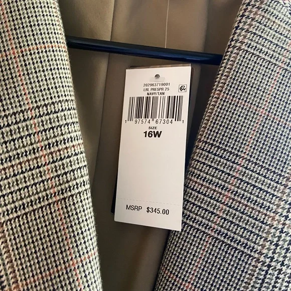 Lauren Ralph Lauren NWT Glen Plaid Cotton-Blend Twill Blazer - Picture 12 of 12